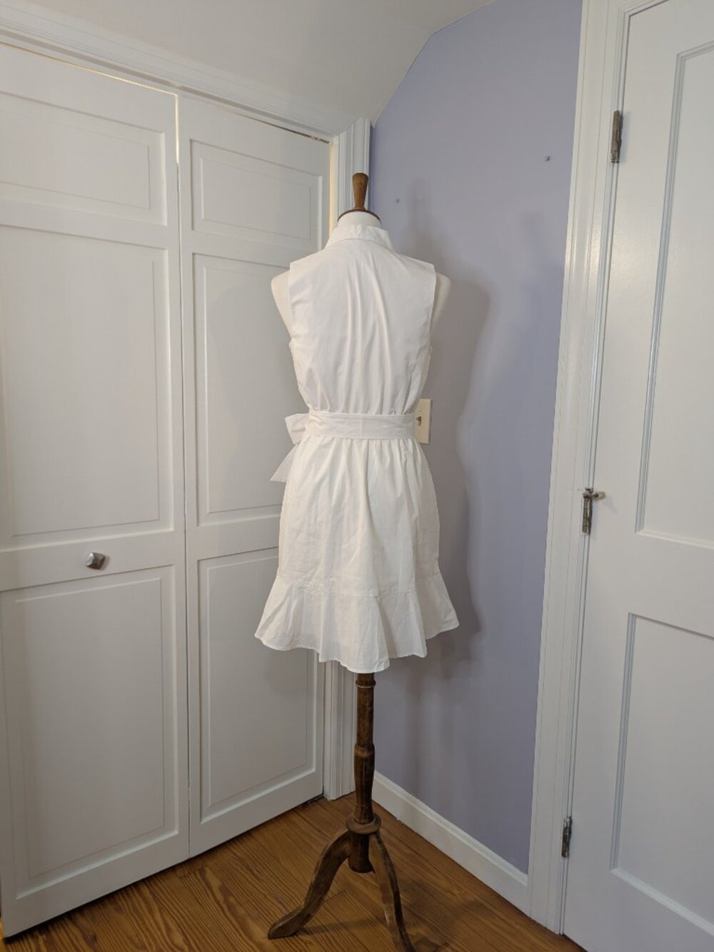 Express Boyfriend Poplin Portofino Shirt Dress Mini - Picture 3 of 4